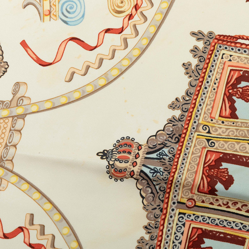 Pre-Loved Hermes Paperoles Silk Scarf 90 - Picture 9 of 9